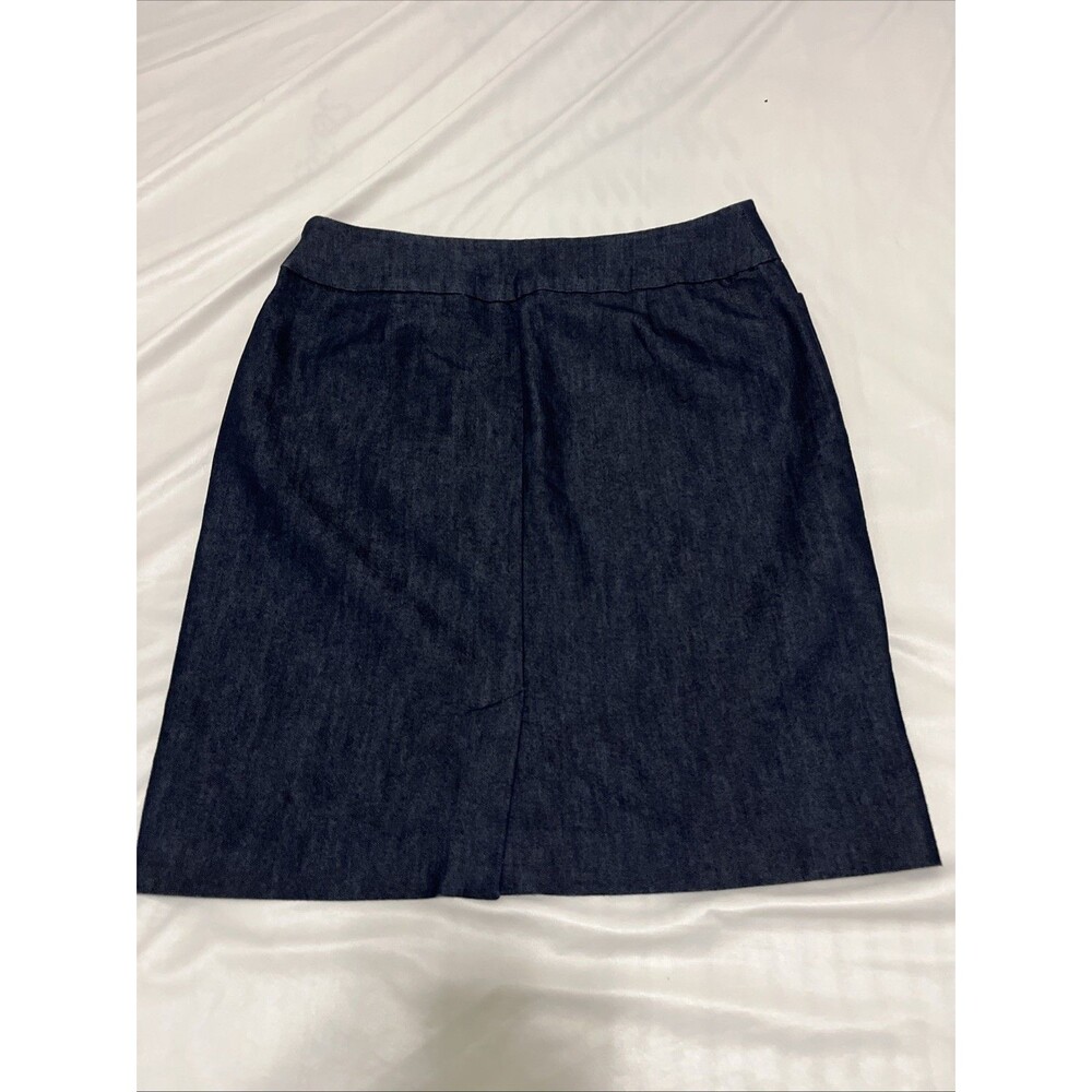 Halogen Nordstrom Women's Dark Blue Size 8 Skirt W/side Zip On Top